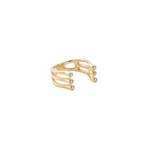 【Made-To-Order】 "Drosera" Diamond Cuff Ring