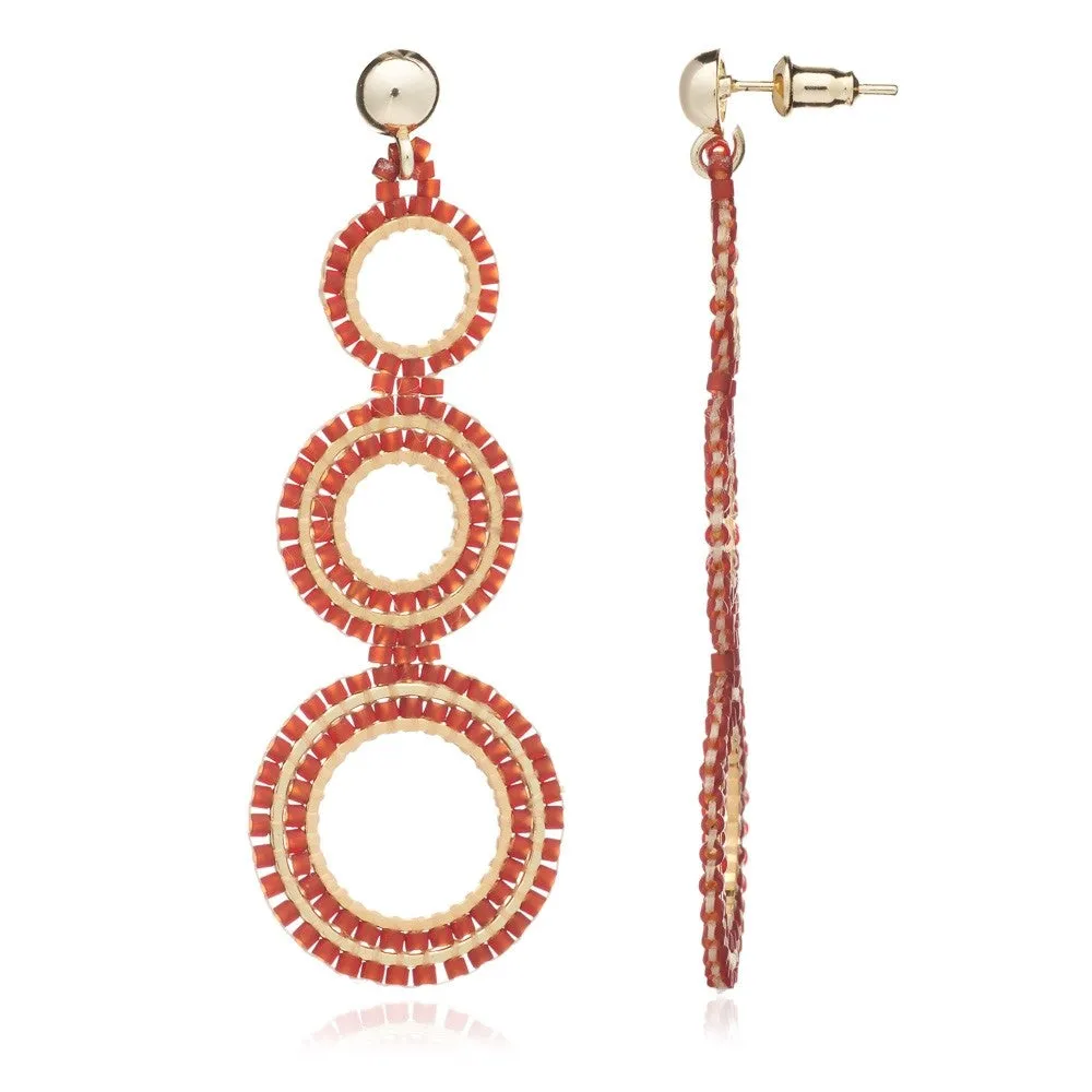 ‘Magna’ Hoop Earrings (Cream, Black, Red, or Turquoise)