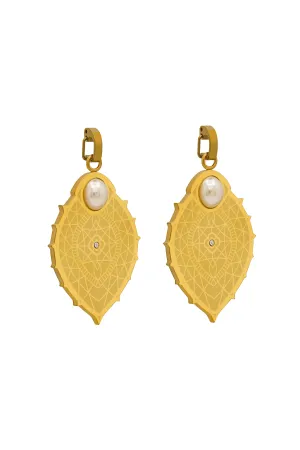 Mandorla Pendant Earring Set