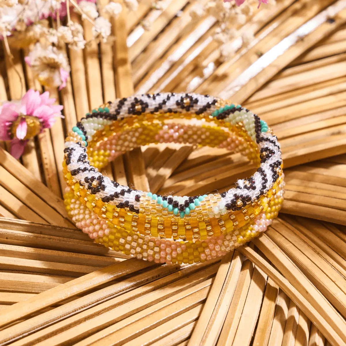 Mango Salad | Himalayan Glass Bead Bracelet