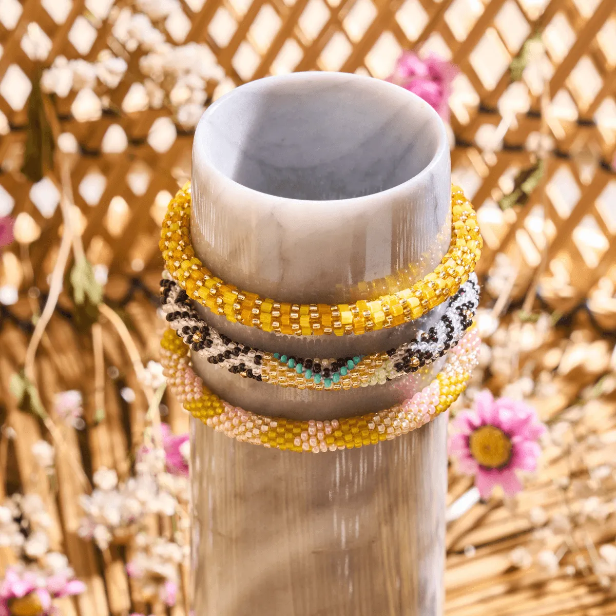 Mango Salad | Himalayan Glass Bead Bracelet