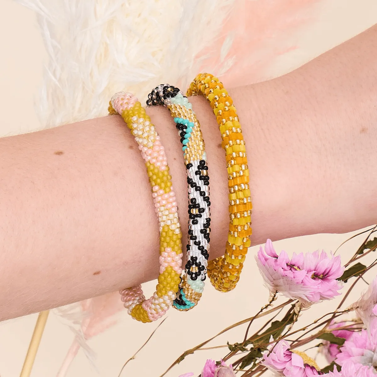 Mango Salad | Himalayan Glass Bead Bracelet
