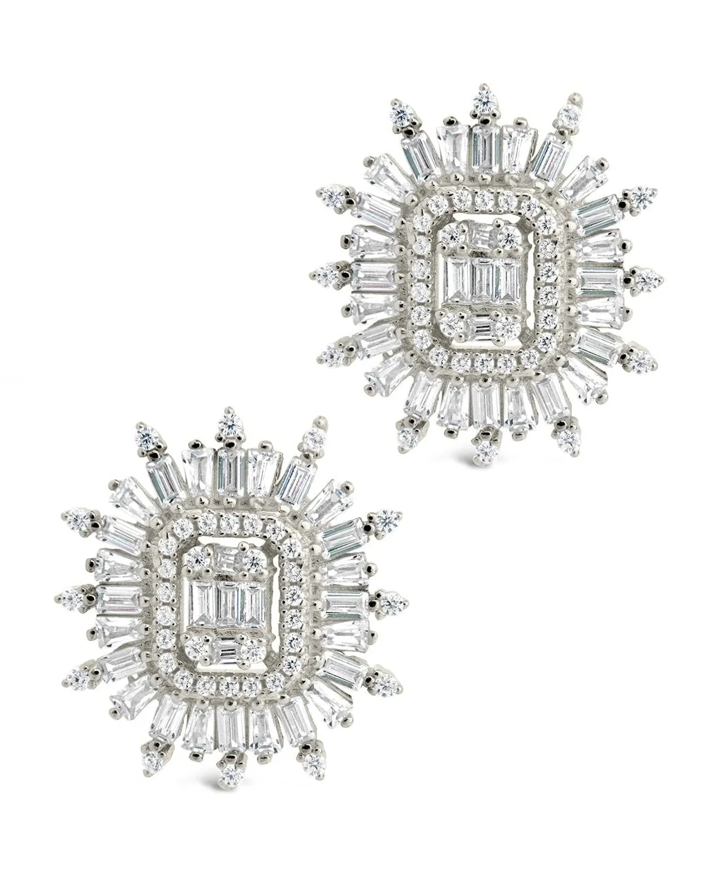Mari CZ Statement Stud Earrings