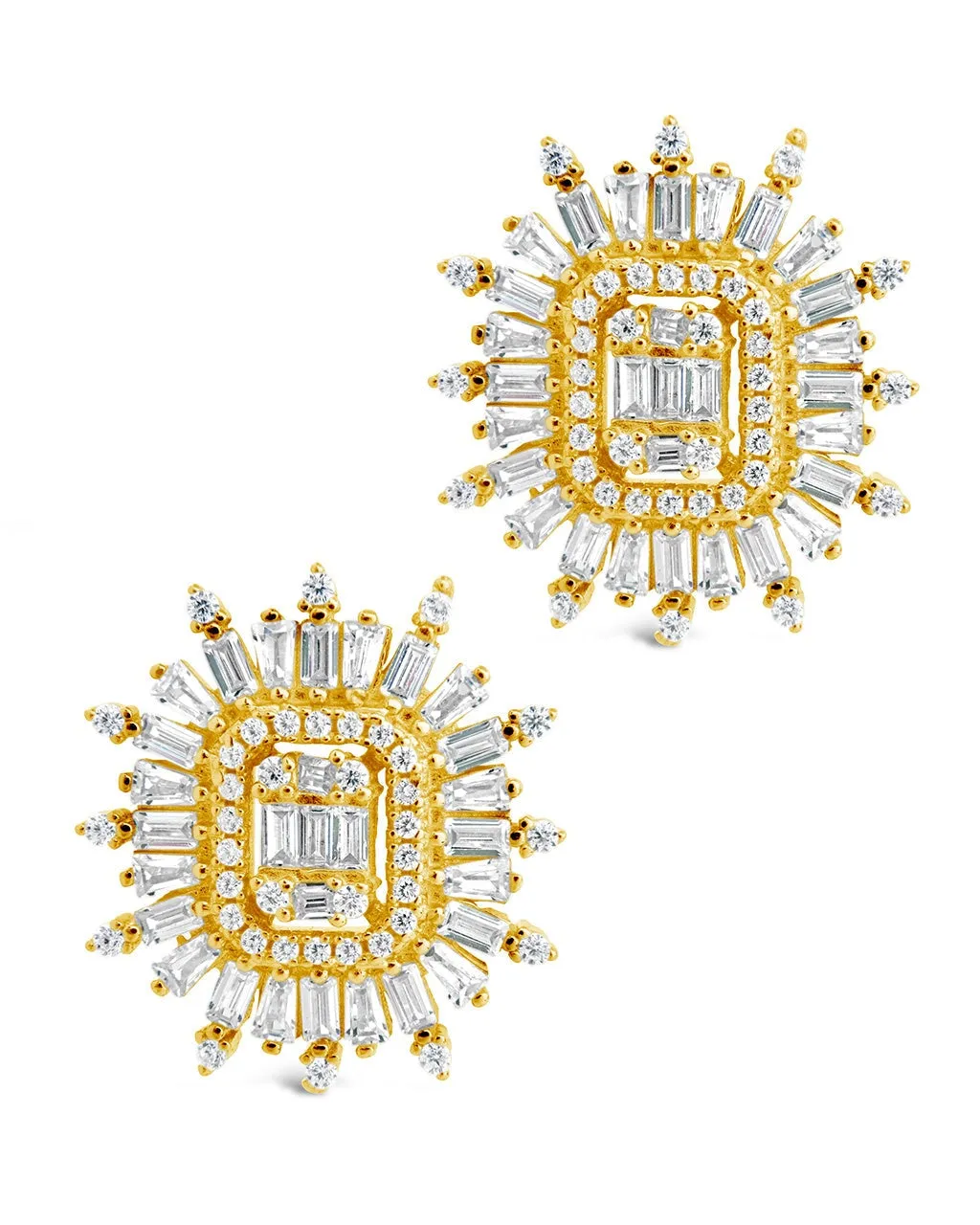 Mari CZ Statement Stud Earrings