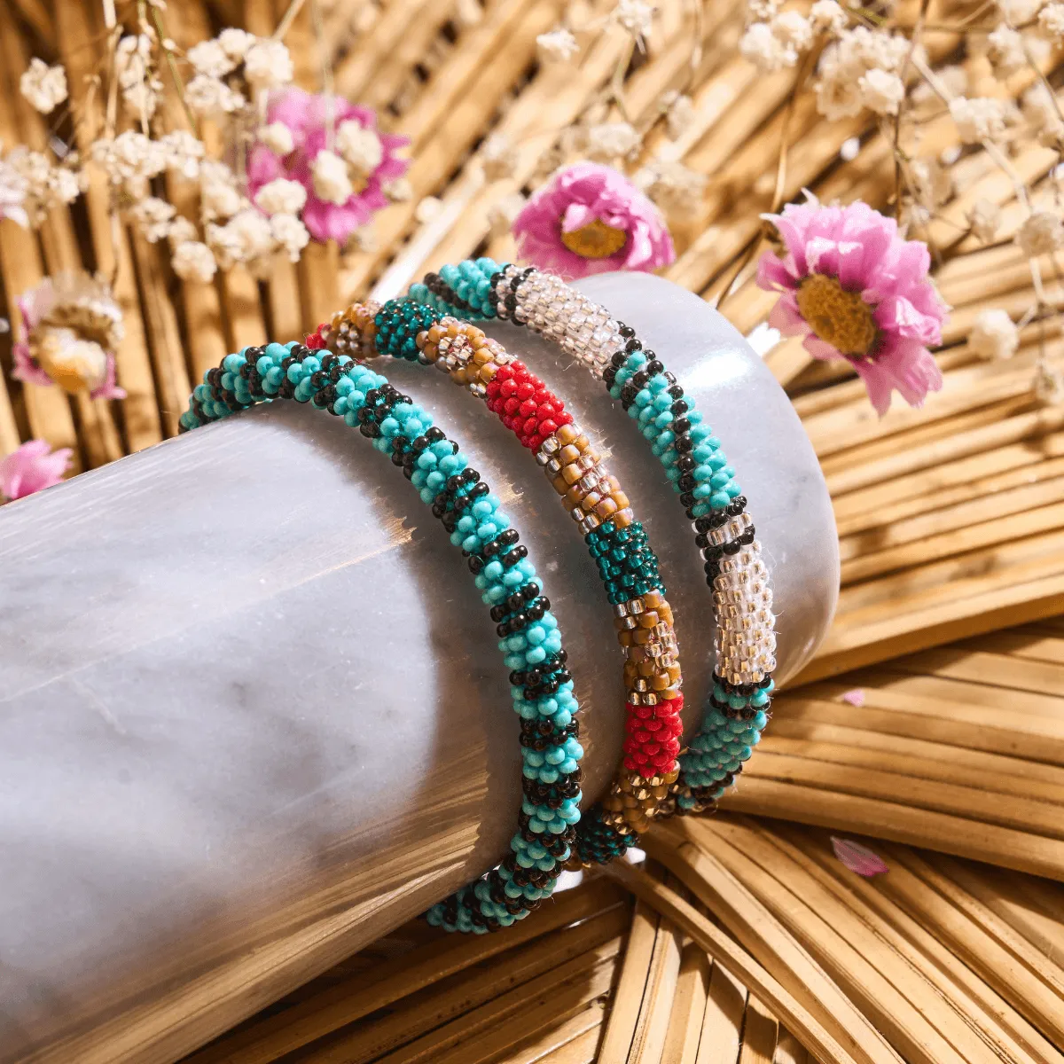 Mayan Holiday | Himalayan Glass Bead Bracelet