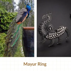 Mayur Ring: Big  (Adjustable)