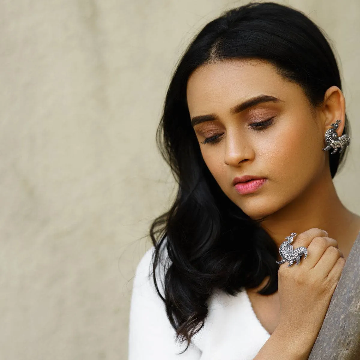 Mayur Ring: Big  (Adjustable)