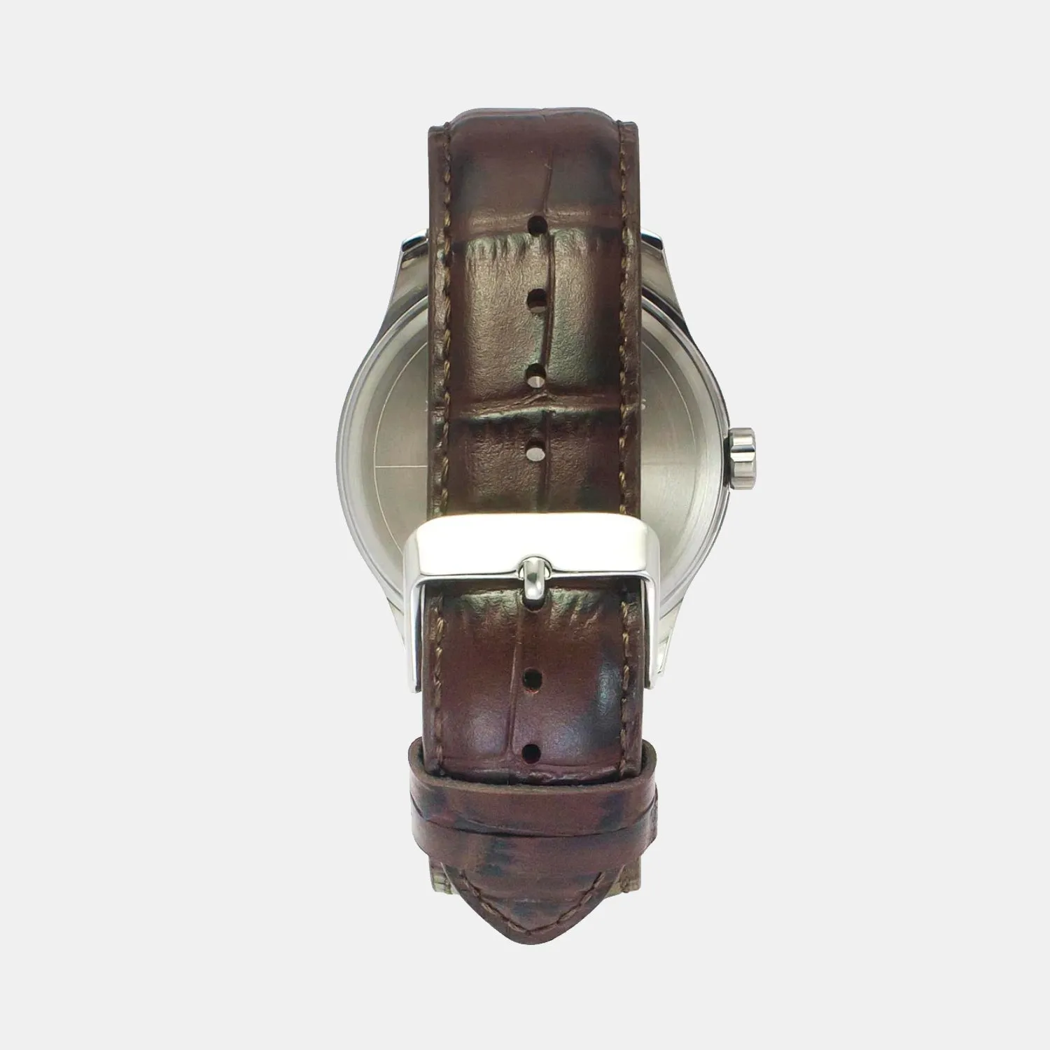 Men Quartz Brown Dial Multi-Function Leather Watch TW0TG7633
