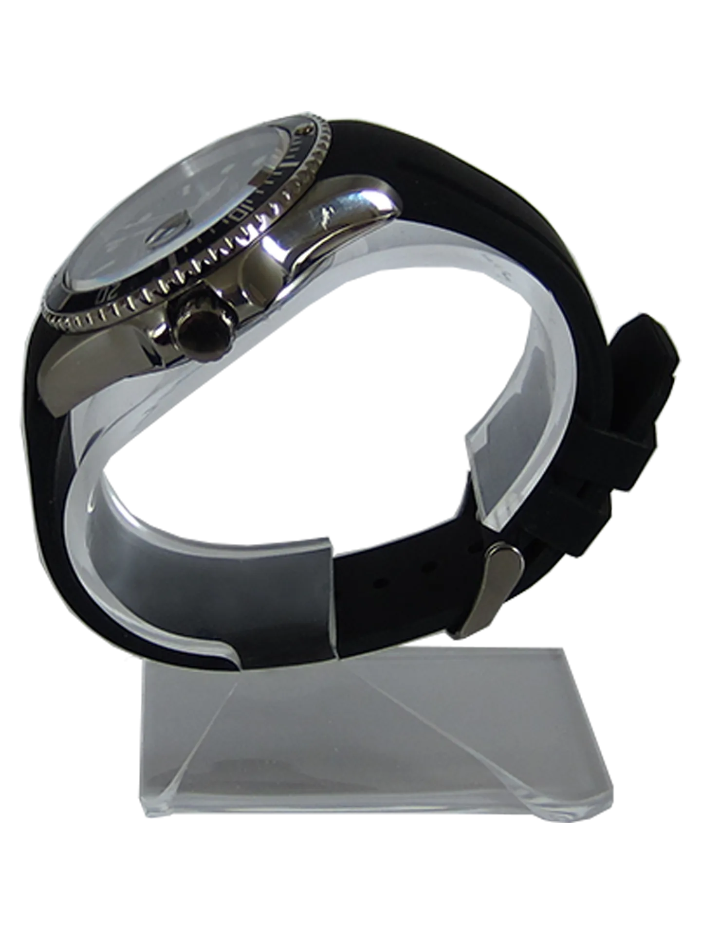 Men's Premier Automatic Watch – Black Dial & Silicone Strap #50411
