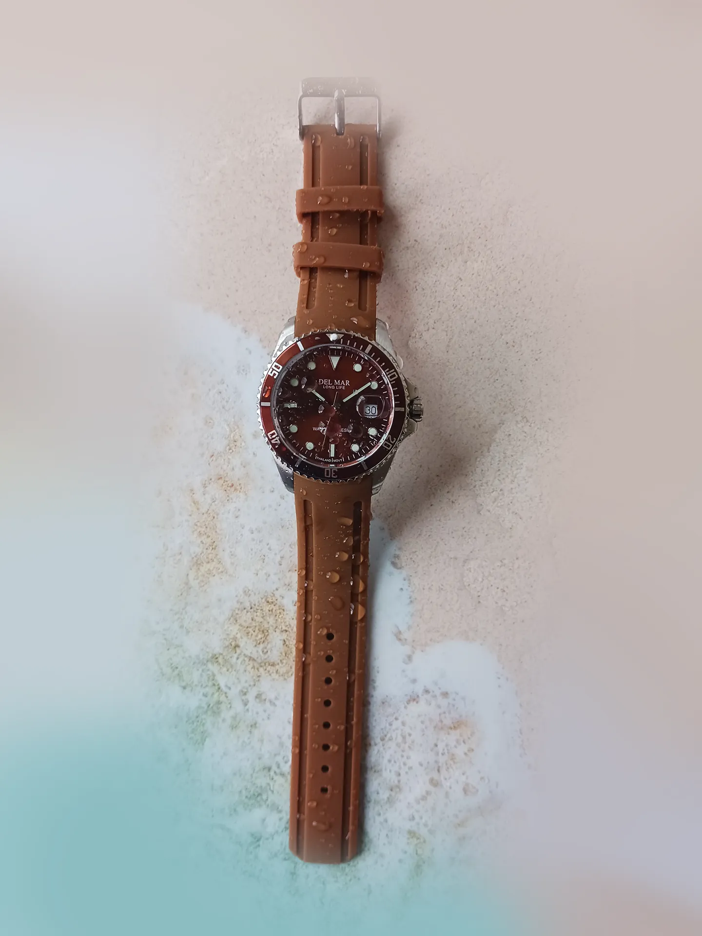 Men's Premier Automatic Watch – Bronze Dial & Brown Silicone Strap #50410
