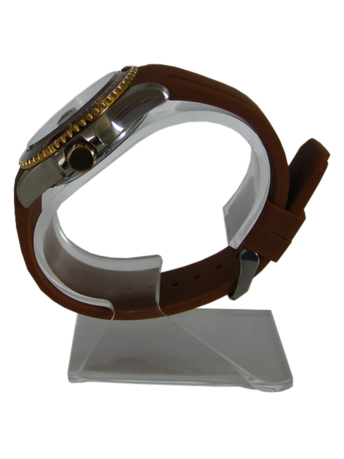 Men's Premier Automatic Watch – Bronze Dial & Brown Silicone Strap #50410