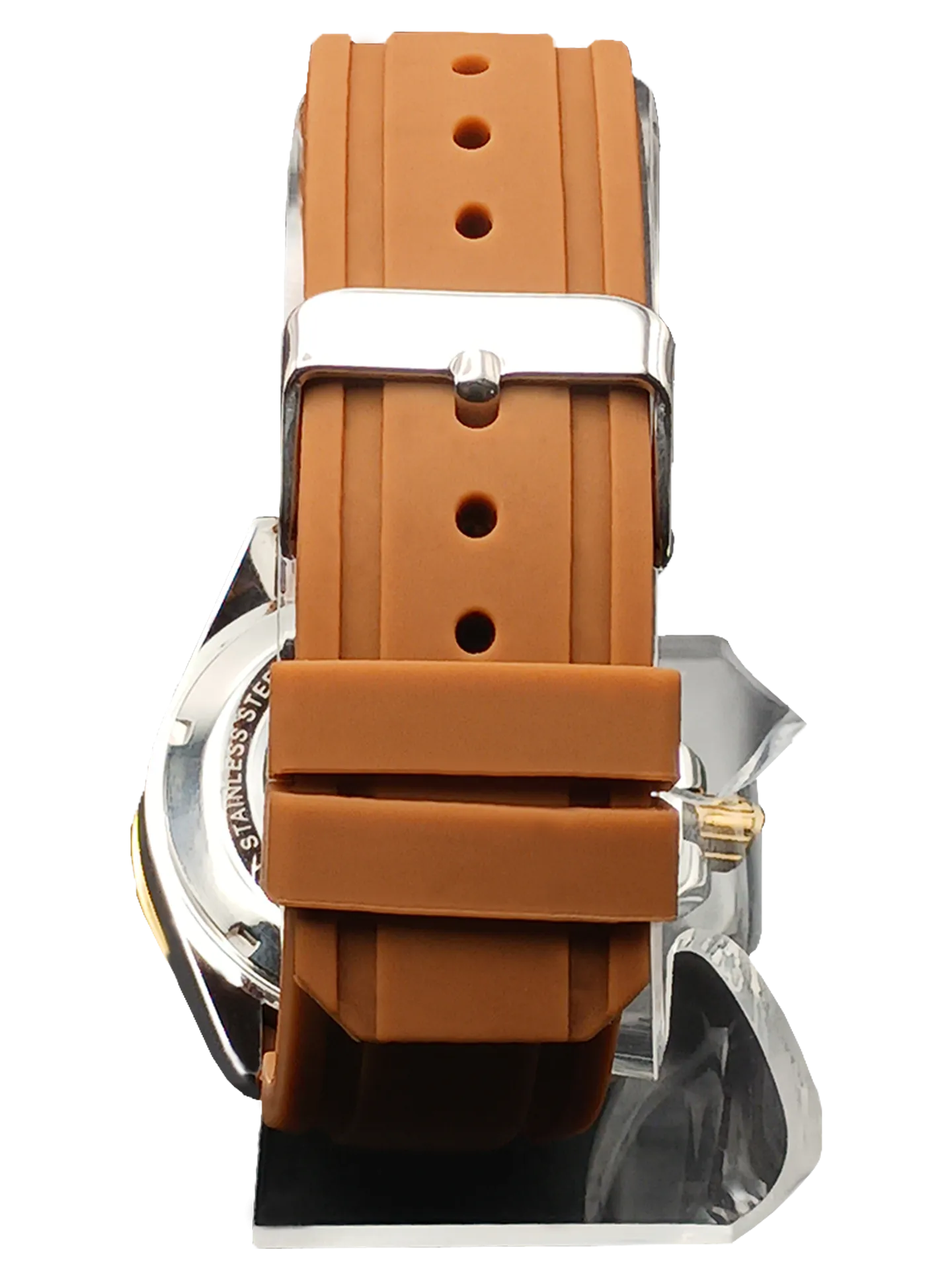 Men's Premier Automatic Watch – Bronze Dial & Brown Silicone Strap #50410