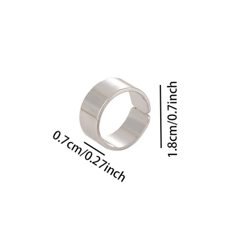 Men's Set of 3 Adjustable Rings with Opening