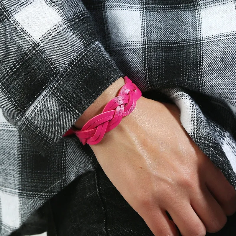 Men's Woven Leather Bracelet Student Bracelet