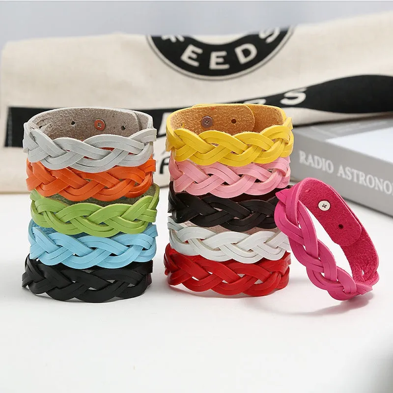 Men's Woven Leather Bracelet Student Bracelet