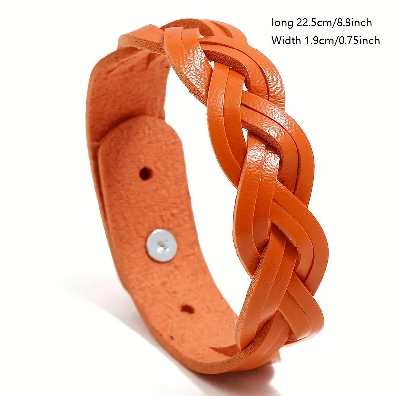 Men's Woven Leather Bracelet Student Bracelet