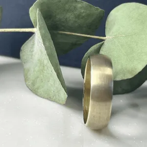 Men's Yellow Gold Matt Finish Wedding Ring