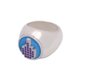 Middle Finger Enamel Ring
