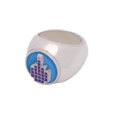 Middle Finger Enamel Ring
