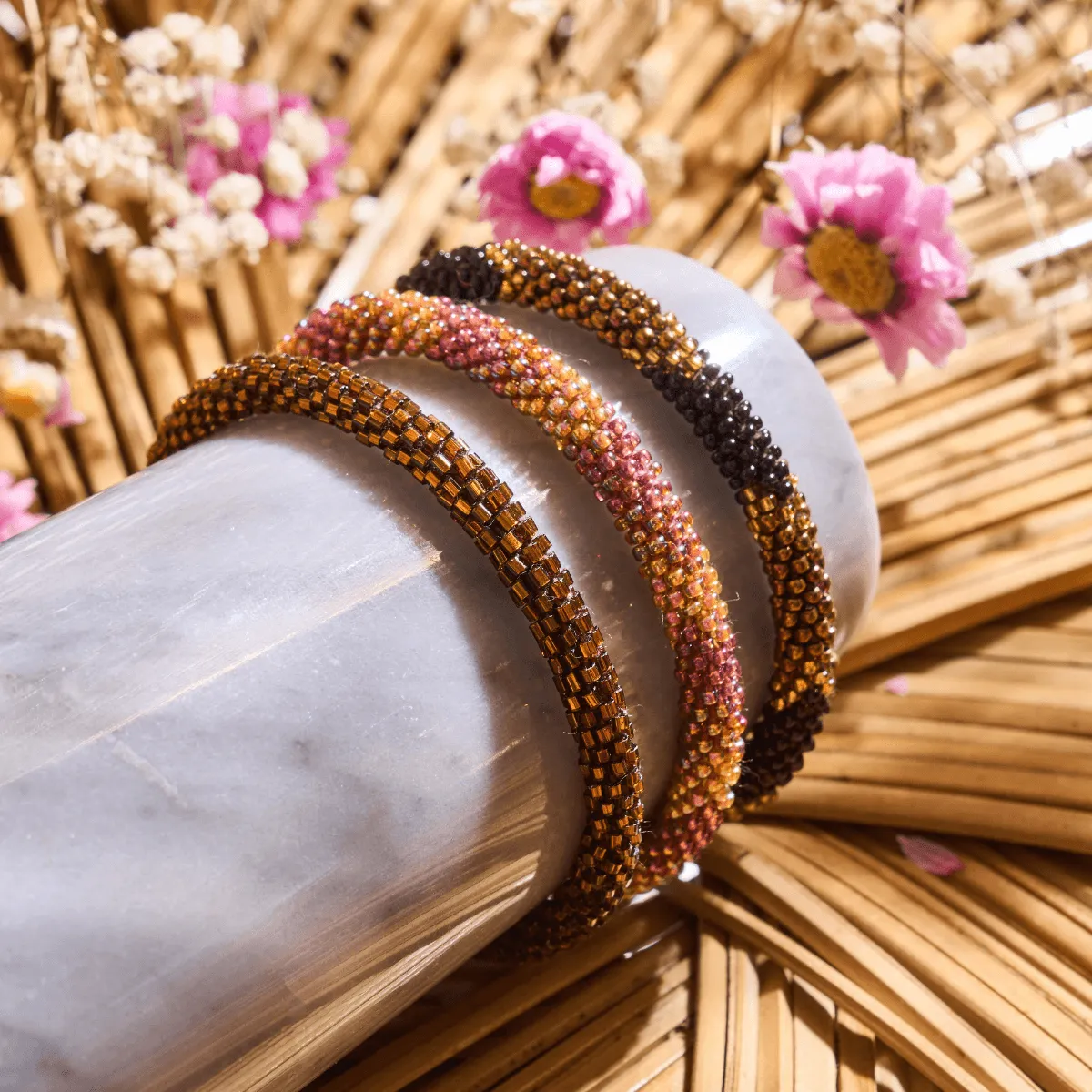 Midnight Treasure | Himalayan Glass Bead Bracelet