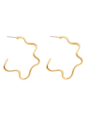 Mignonne Gavigan Mega Barrow Hoops in Gold