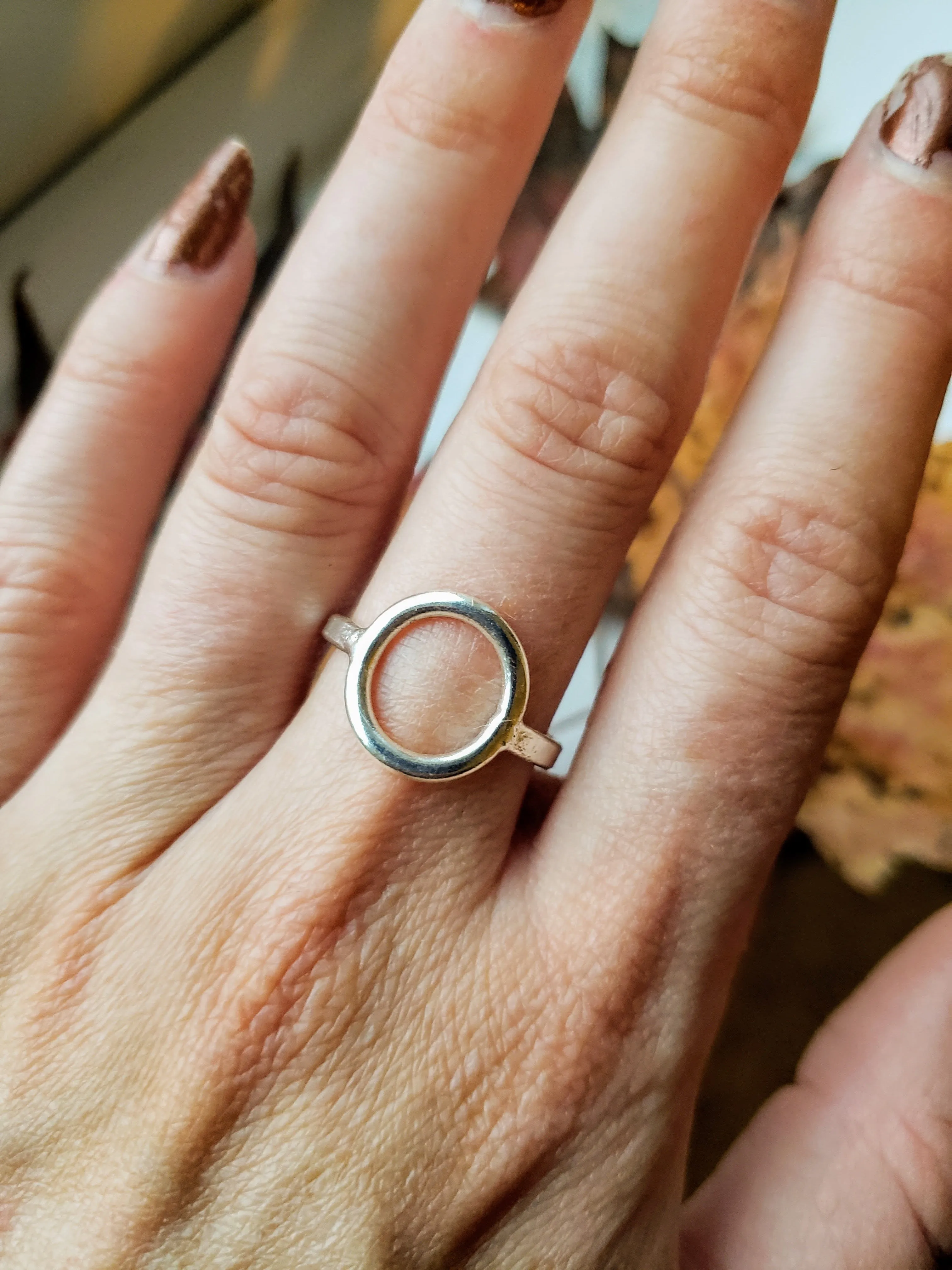 Mini Circle Ring - Gold or Silver