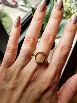 Mini Circle Ring - Gold or Silver