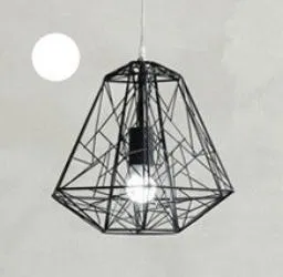 Modern Wrought Iron Bird Cage Pendant Light American Retro Industrial LOFT Bar Lamp Hanging Minimalst Geometric Fixtures110-240V