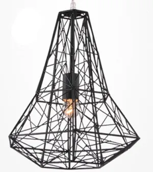 Modern Wrought Iron Bird Cage Pendant Light American Retro Industrial LOFT Bar Lamp Hanging Minimalst Geometric Fixtures110-240V