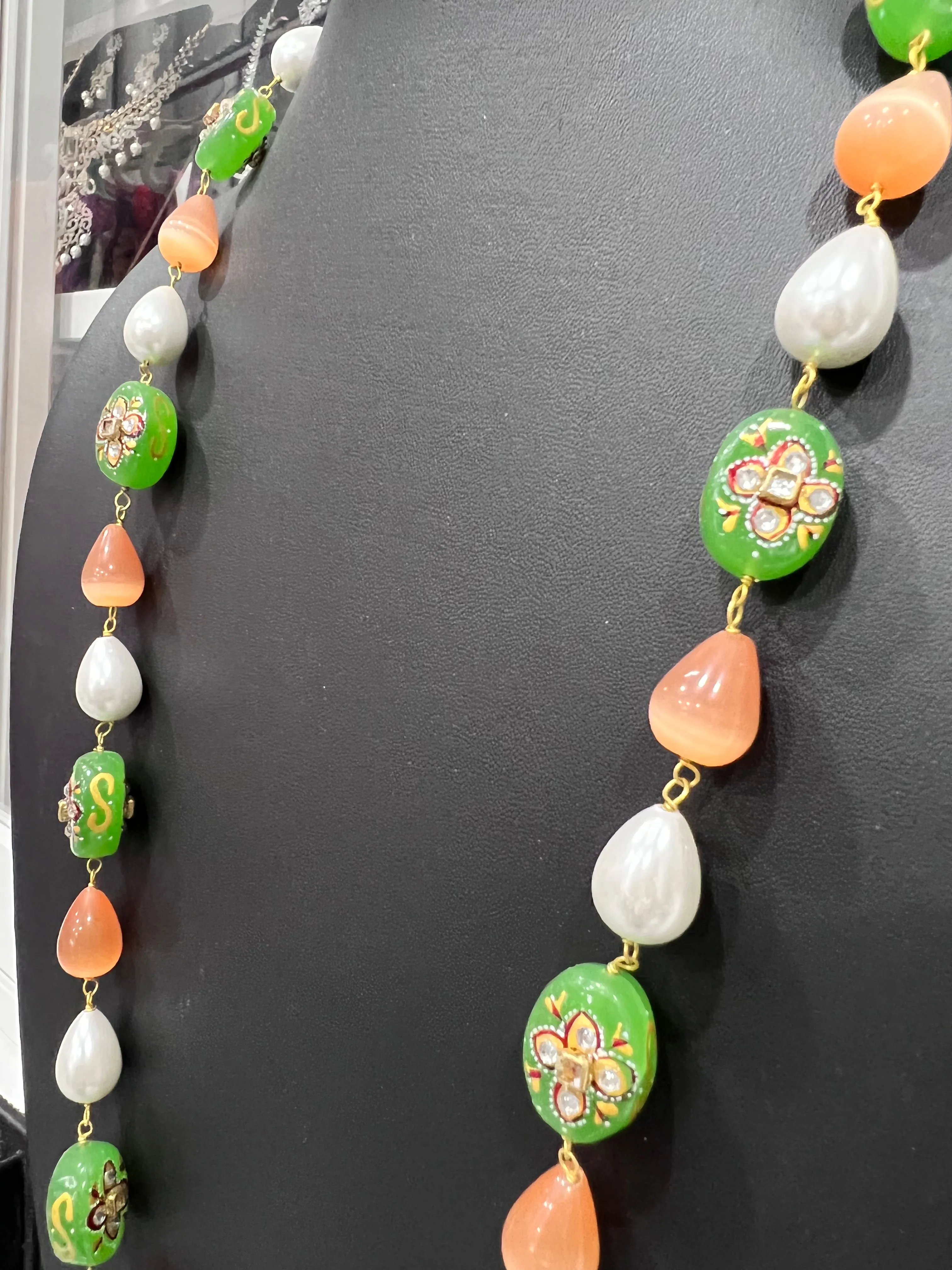 Monalisa Beads long  Necklace