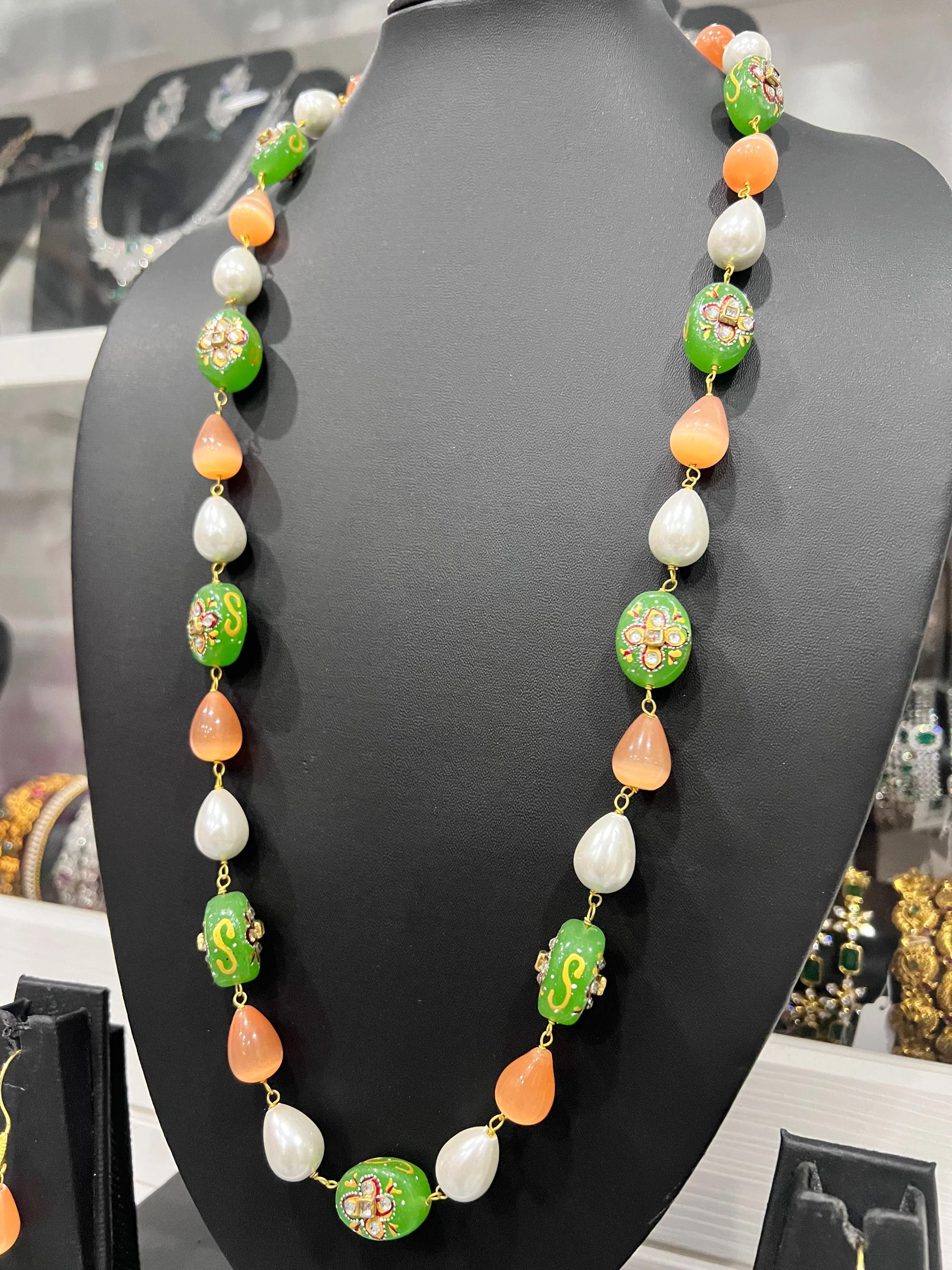 Monalisa Beads long  Necklace