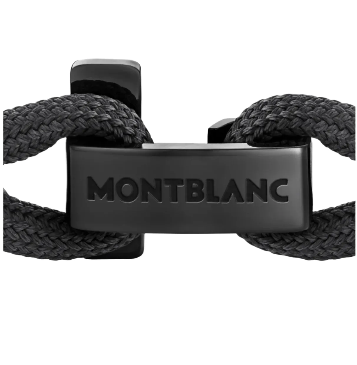 Montblanc Steel PVD Black Woven Nylon Bracelet