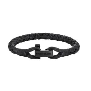 Montblanc Steel PVD Black Woven Nylon Bracelet
