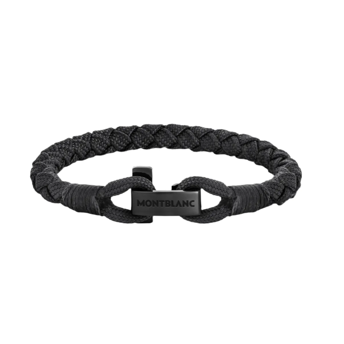 Montblanc Steel PVD Black Woven Nylon Bracelet