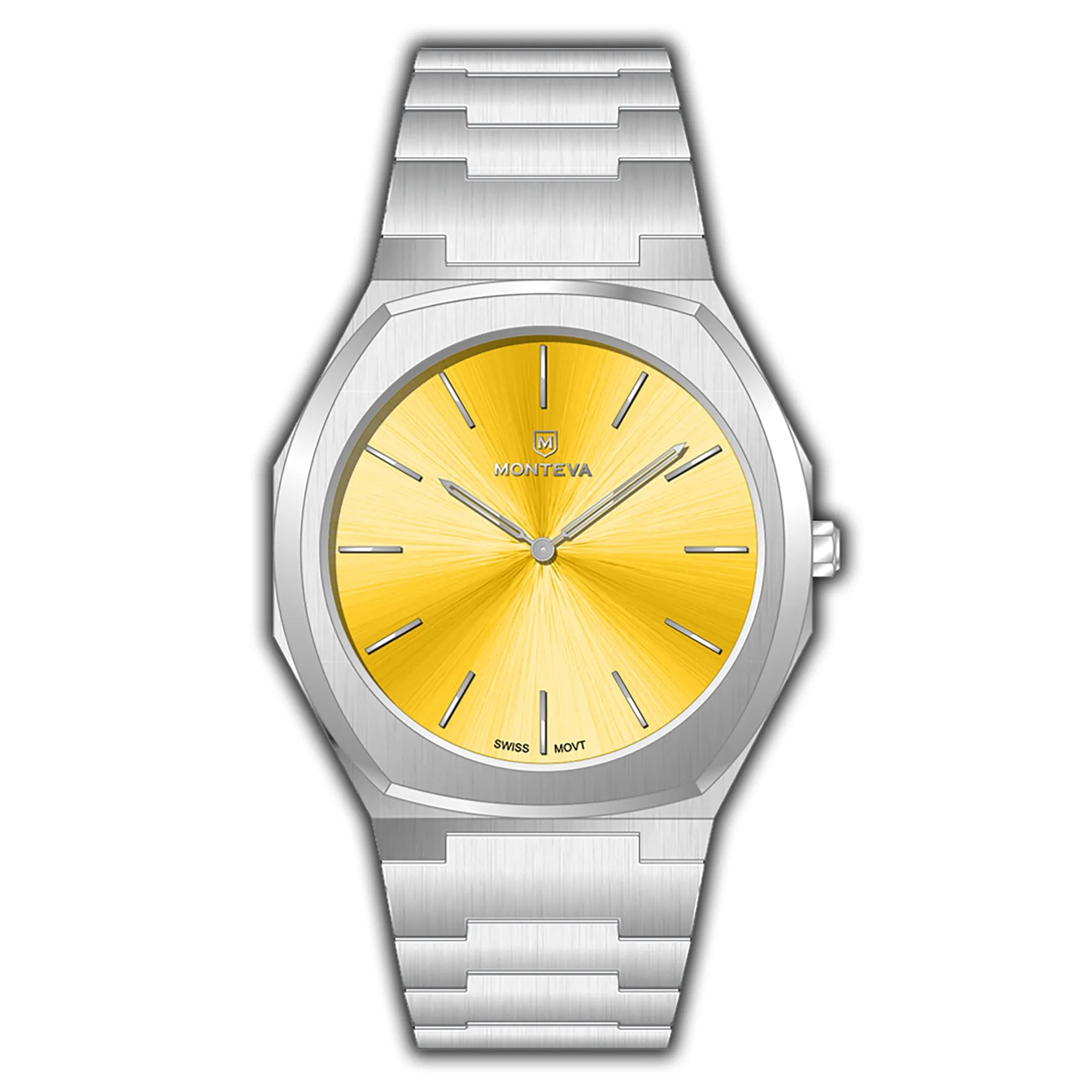 Monteva Slim SKA Gents Watch with Yellow Dial