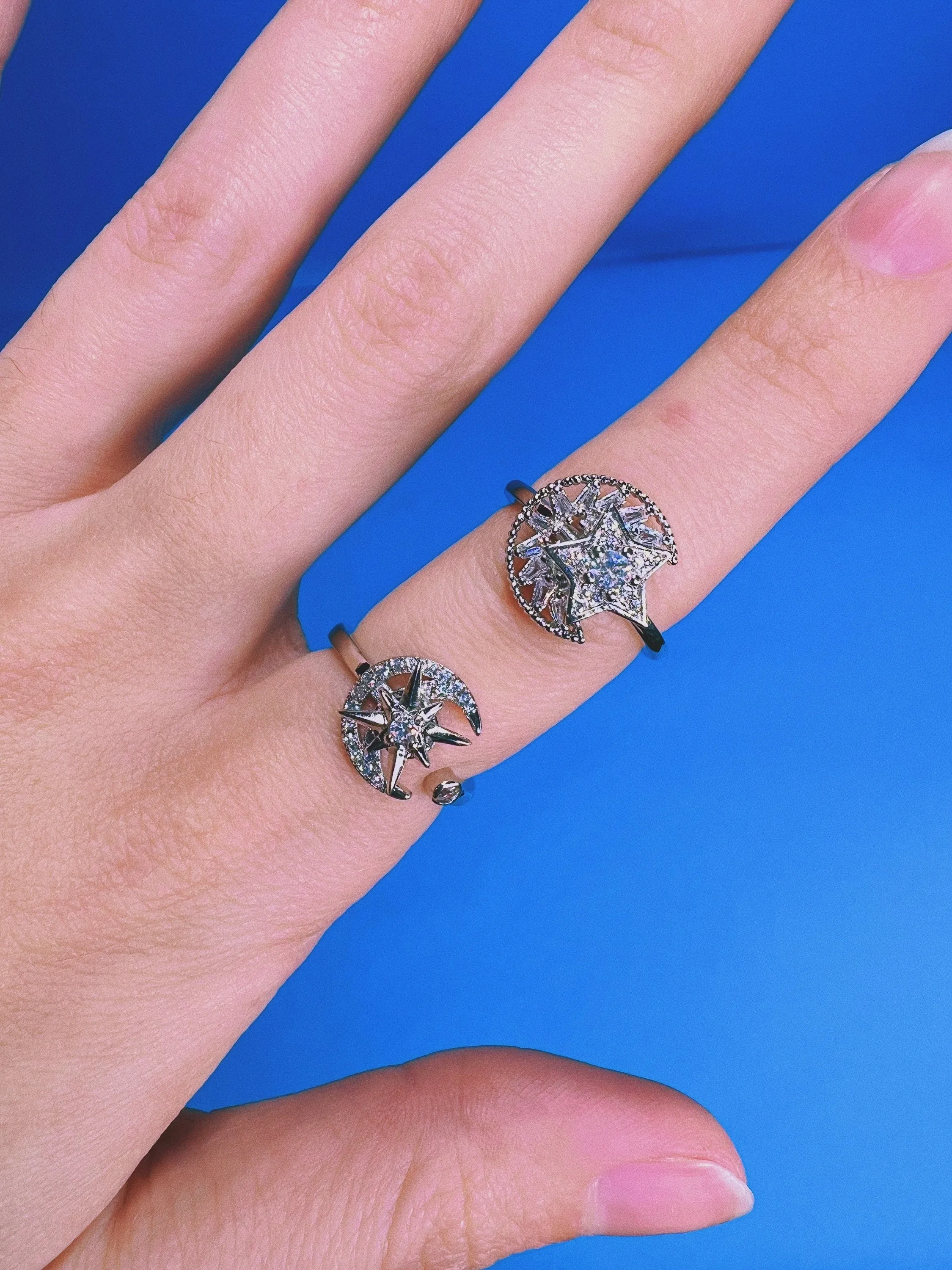 Moon   Star Fidget Ring