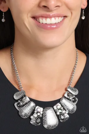 Multicolored Mayhem - Silver Necklace