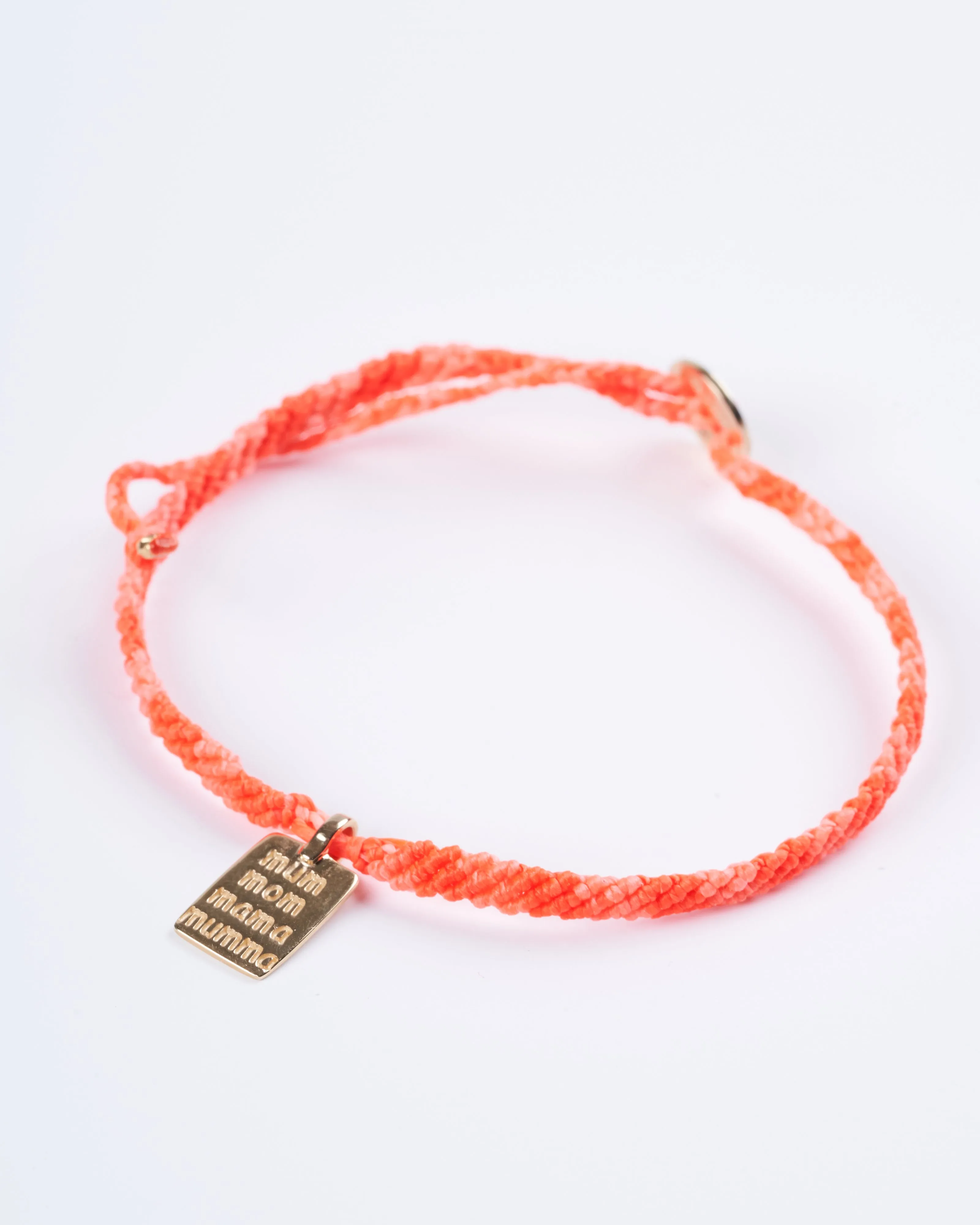 mumma tag macrame bracelet - gold