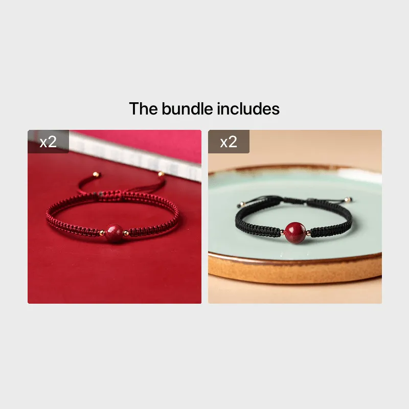 Natural Lucky Vermilion Woven Bracelet