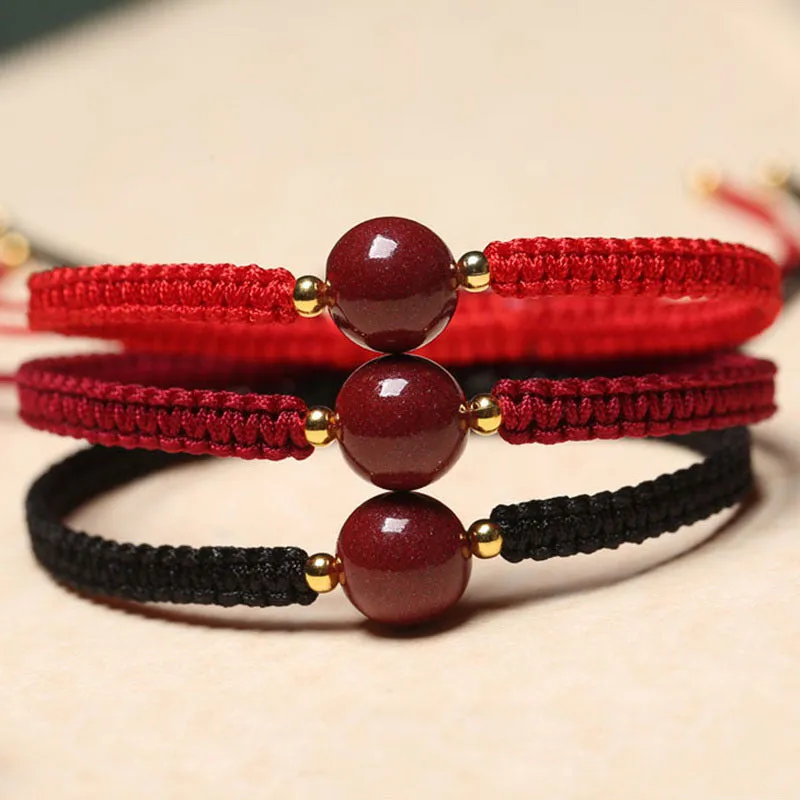 Natural Lucky Vermilion Woven Bracelet