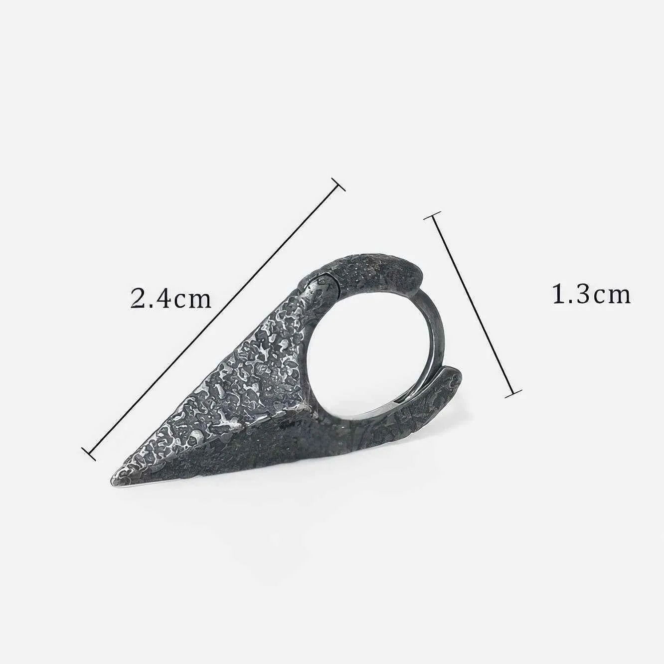 Neutral Black Rock Texture Geometric Ear Stud Earrings
