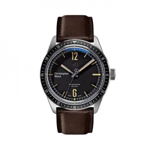 New Christopher Ward C65 Trident Diver Vintage Style Black Dial Watch 41MM