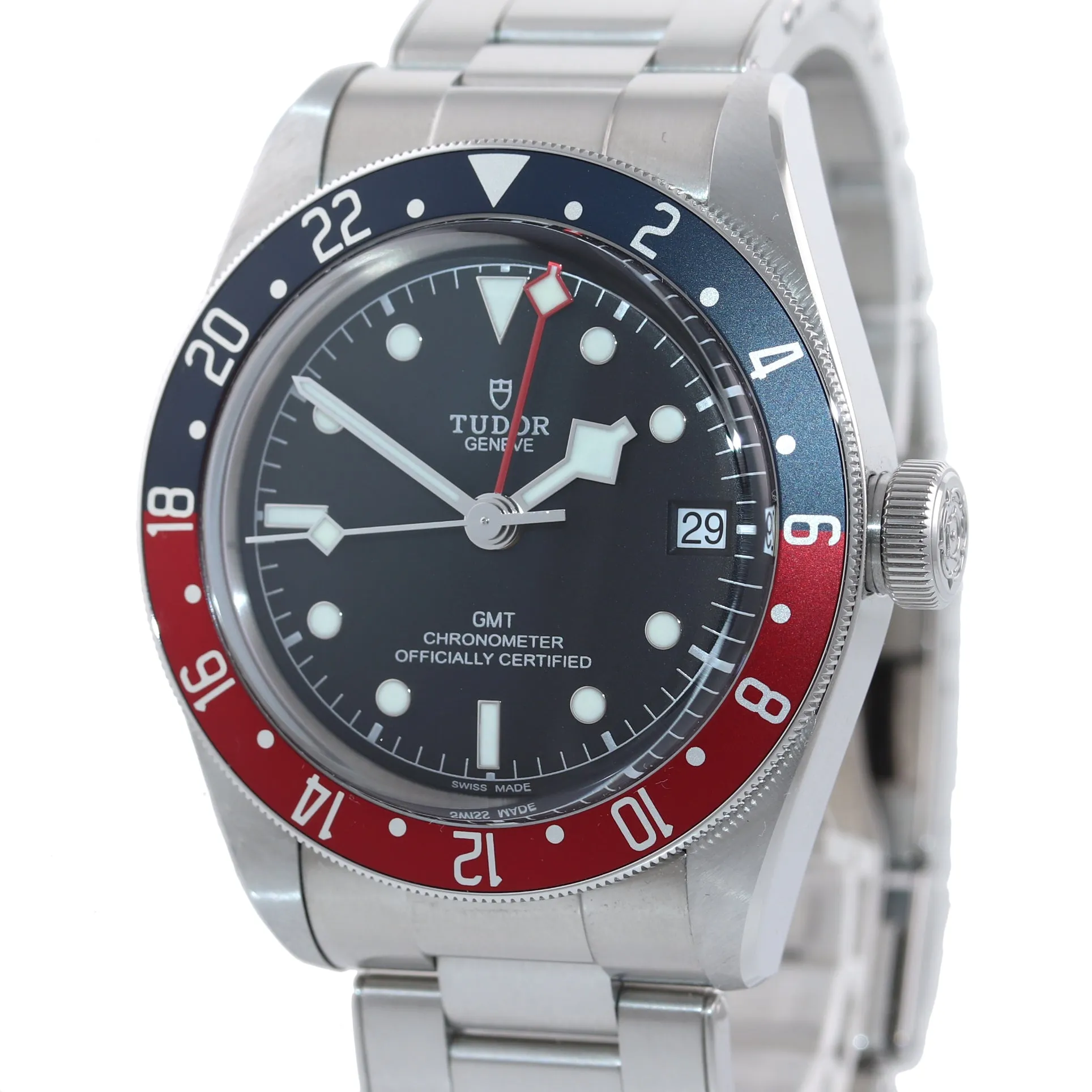 NEW PAPERS Tudor Black Bay GMT Pepsi 79830RB 41mm Steel Watch Box