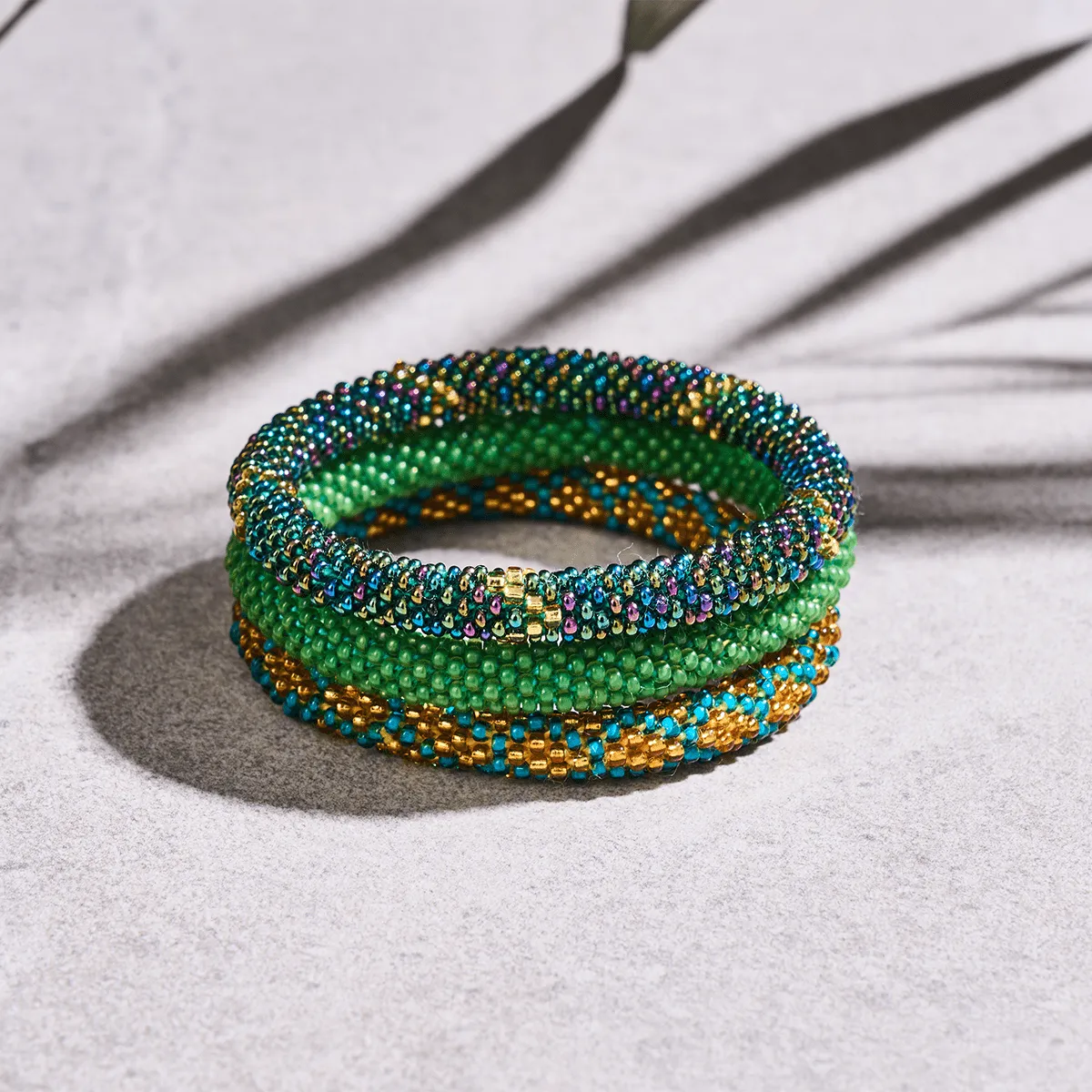 Oasis in the Serengeti | Himalayan Glass Bead Bracelet