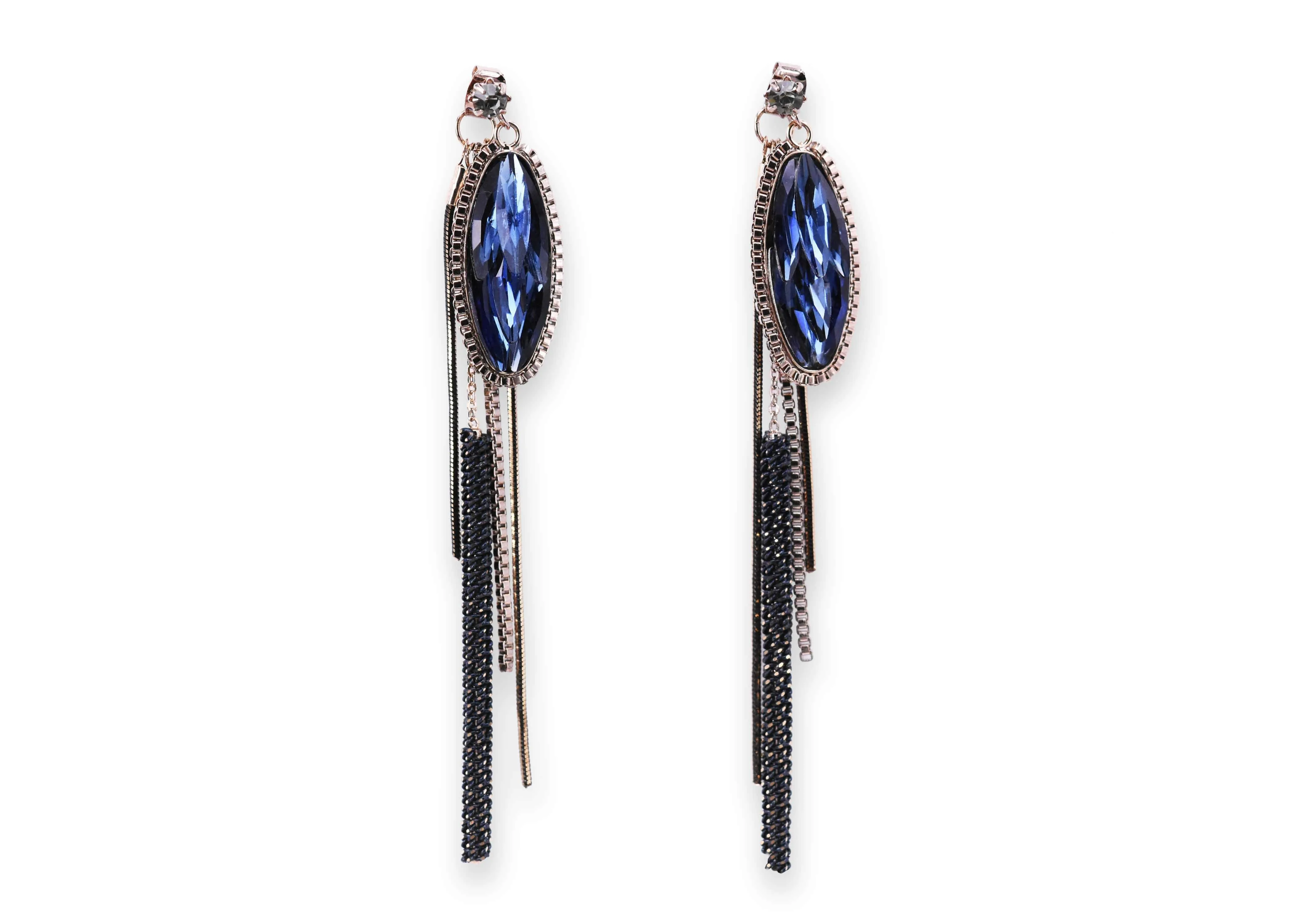 Ocean myth sapphire tassel earrings