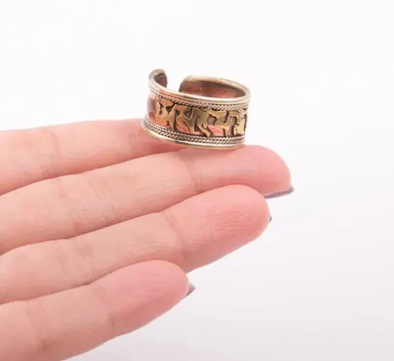 Om Mani Ring Adjustable Finger Knuckles