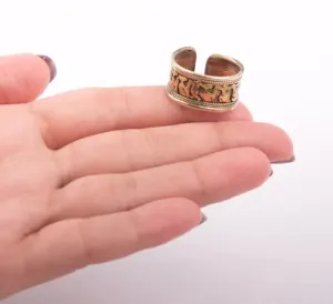 Om Mani Ring Adjustable Finger Knuckles