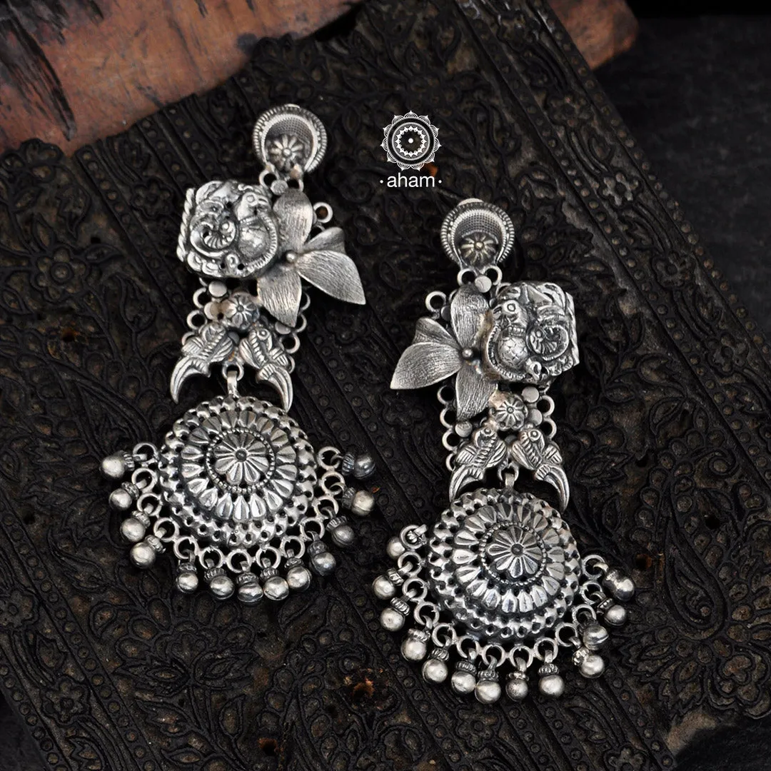 One of a Kind statement Silver Earring