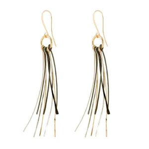 Paige - Multicolor wire twigs statement earrings
