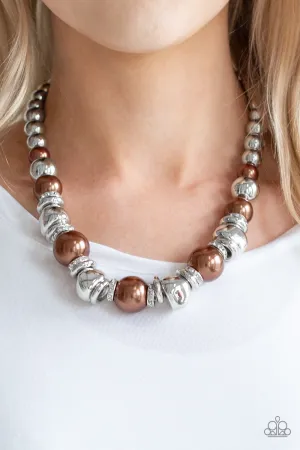 Paparazzi - Hollywood HAUTE Spot -Brown Necklace